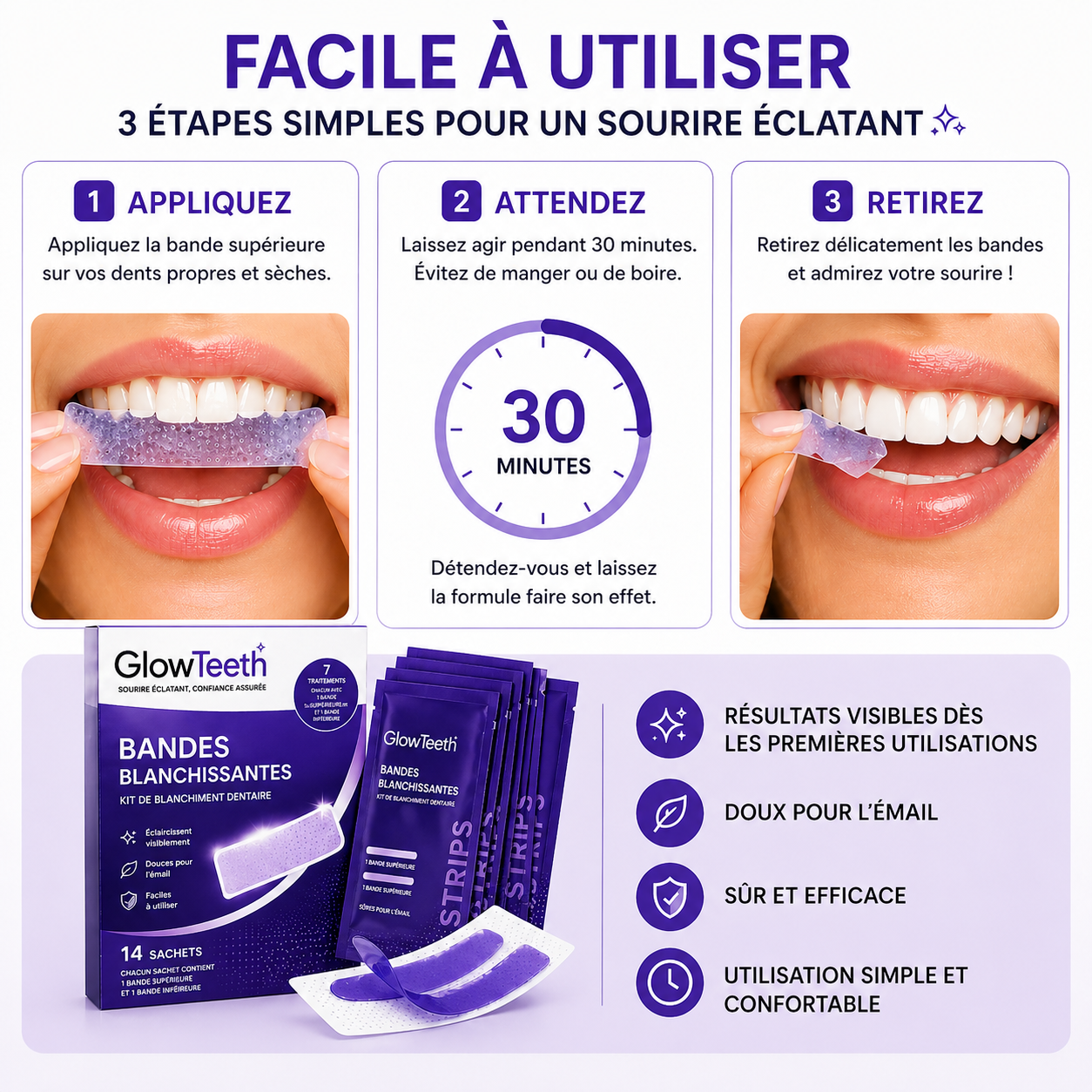 GlowTeeth | Kit Bandes Blanchissantes